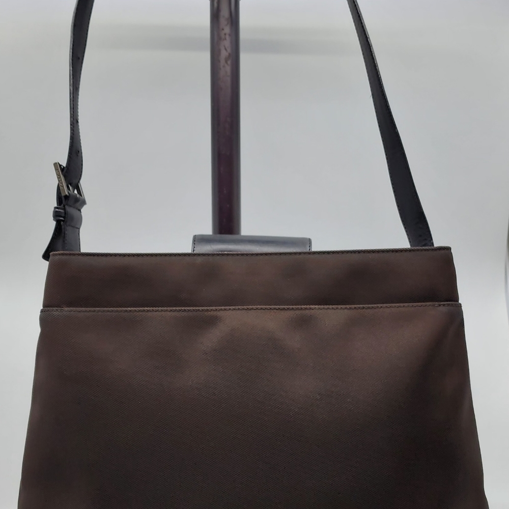 Vintage Coach Mercer Shoulder Bag Brown Nylon and Leather, EUC